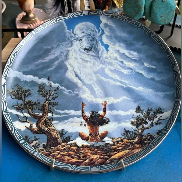 VINTAGE Call of the Buffalo 🦬 2nd Issue in the Legend of the White Buffalo Plate - Picture 3 of 13